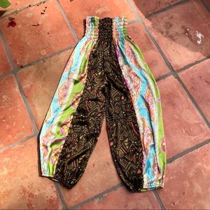 Paisley Colorful Silk Jogger Pants